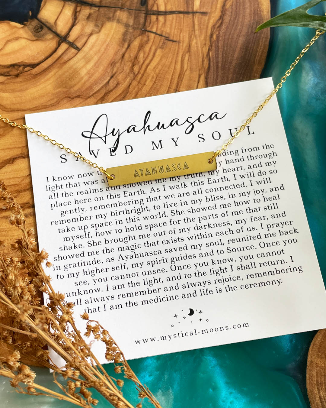 Ayahuasca Saved My Soul Bracelet (Gold)