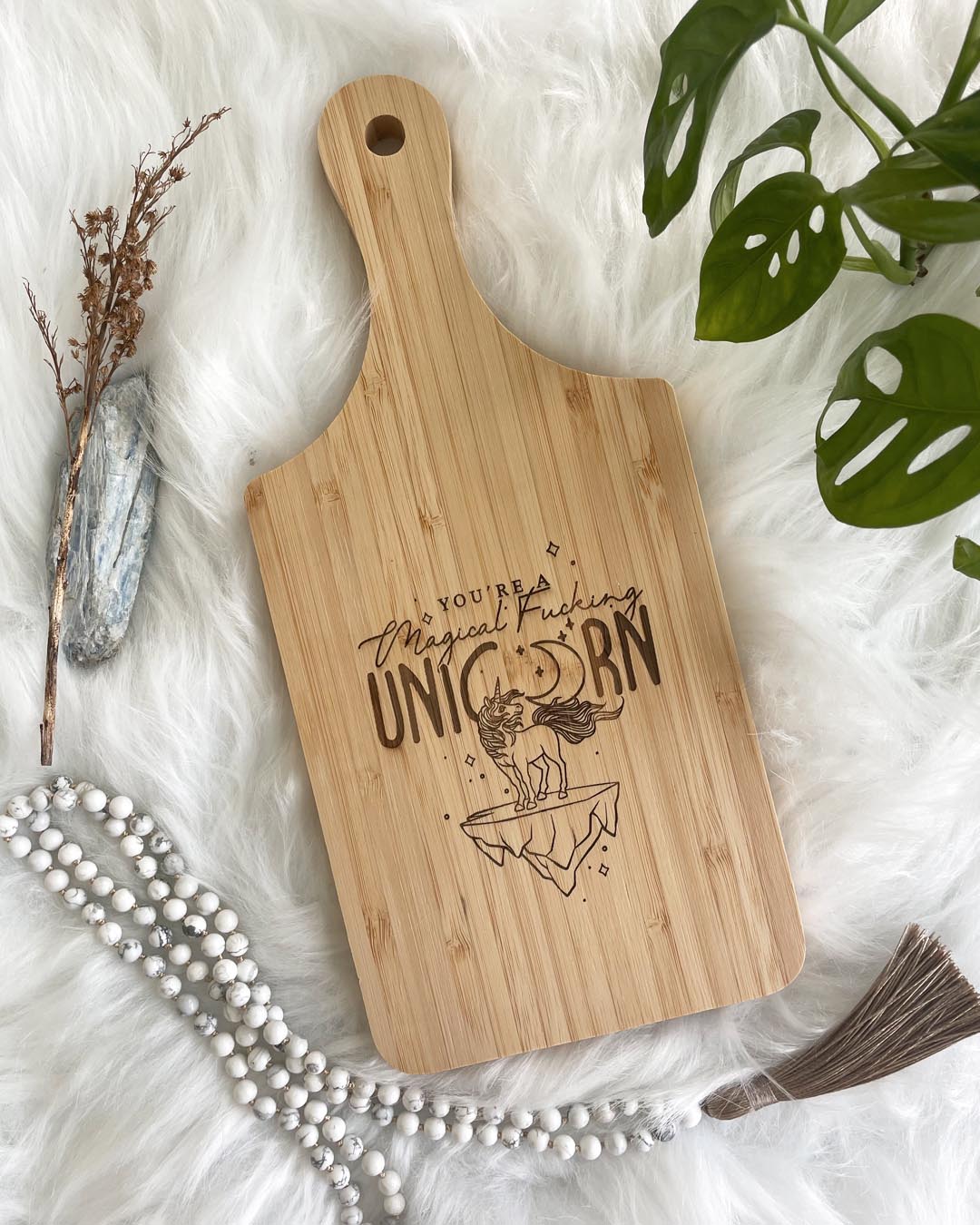 You're a Magical F***ing Unicorn Humor Cutting Board w/Handle