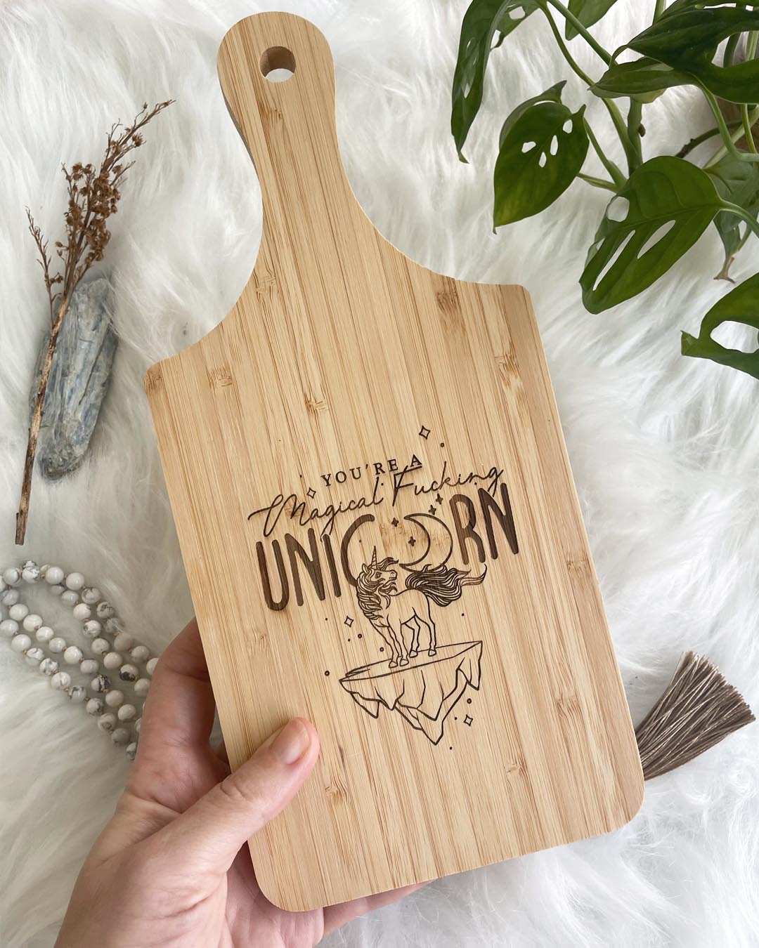 You're a Magical F***ing Unicorn Humor Cutting Board w/Handle