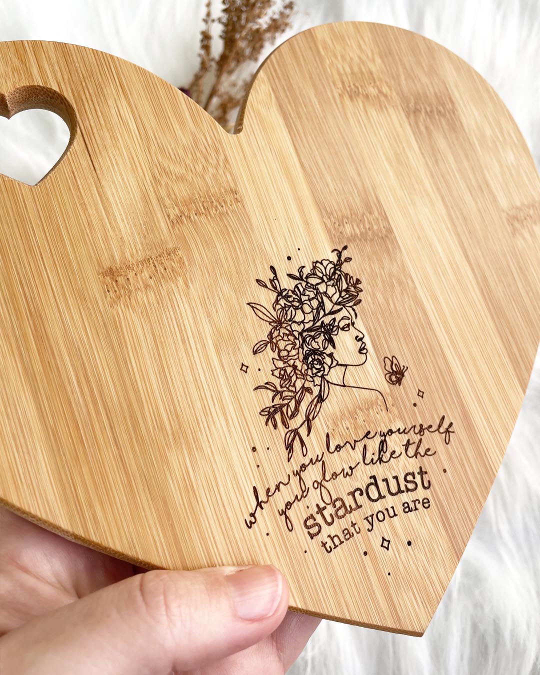 You are Magical Stardust Heart Shaped Cheese Board Knife Set