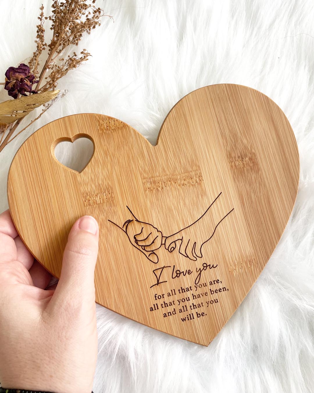 I love you Heart Shaped Cheese Board Knife Set