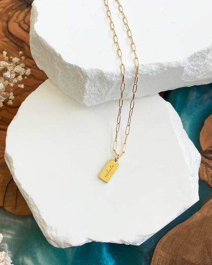 Inhale/Exhale Necklace (Gold)