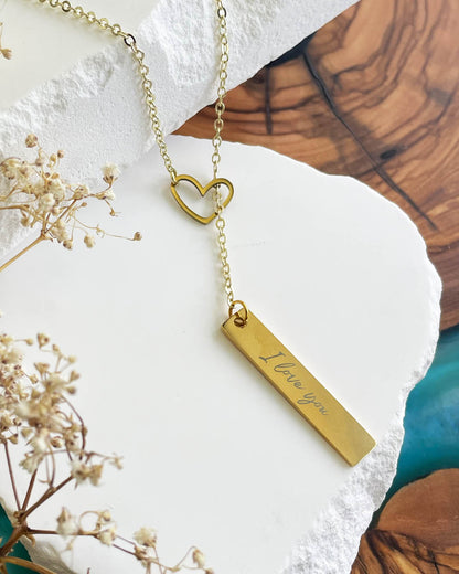 Divine Love Y Necklace (Gold)