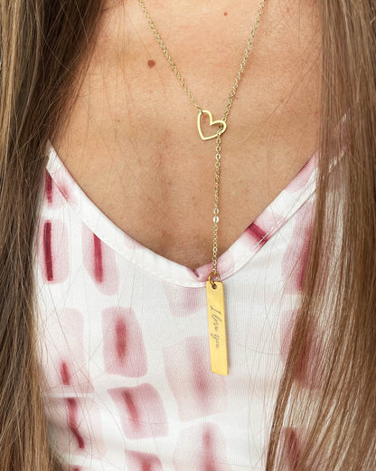 Divine Love Y Necklace (Gold)