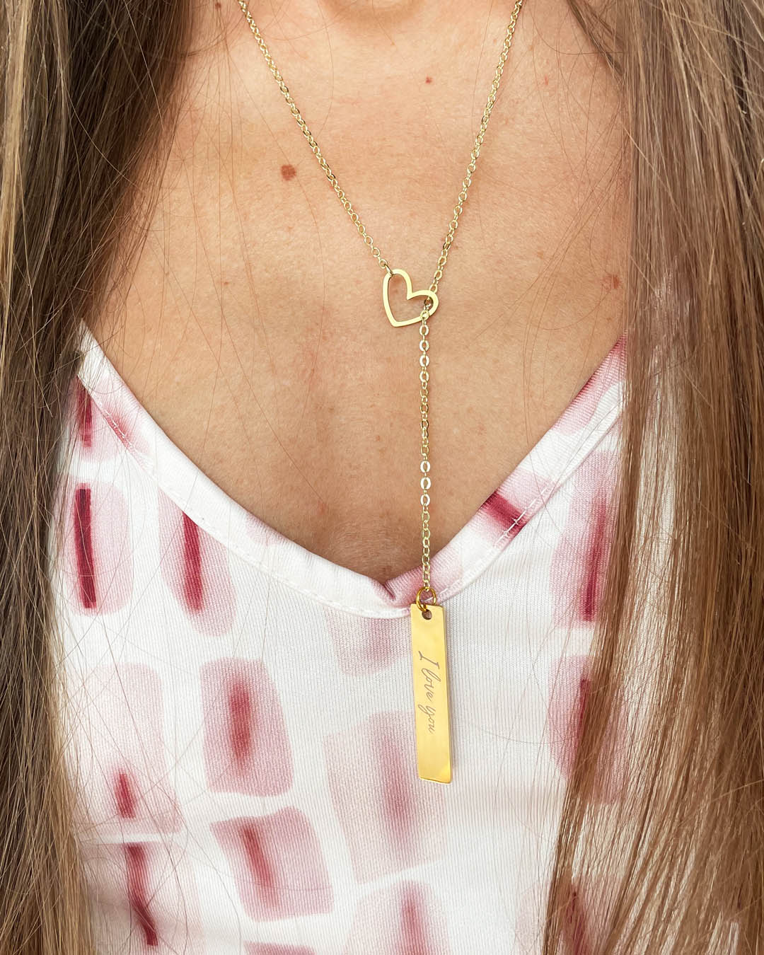 Divine Love Y Necklace (Gold)