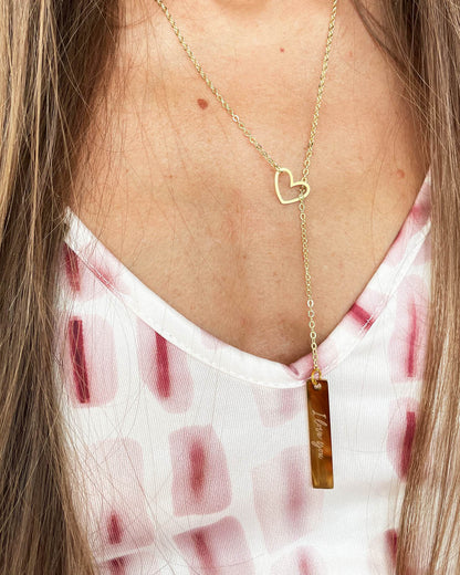 Divine Love Y Necklace (Gold)