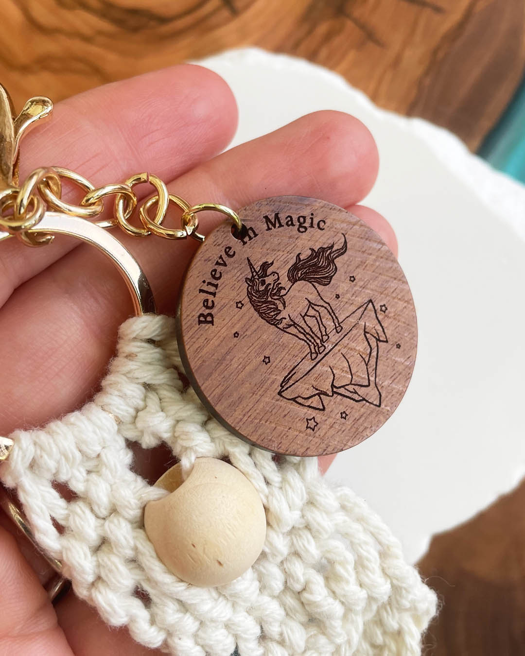 Believe In Magic - Unicorn Tassel Keychain