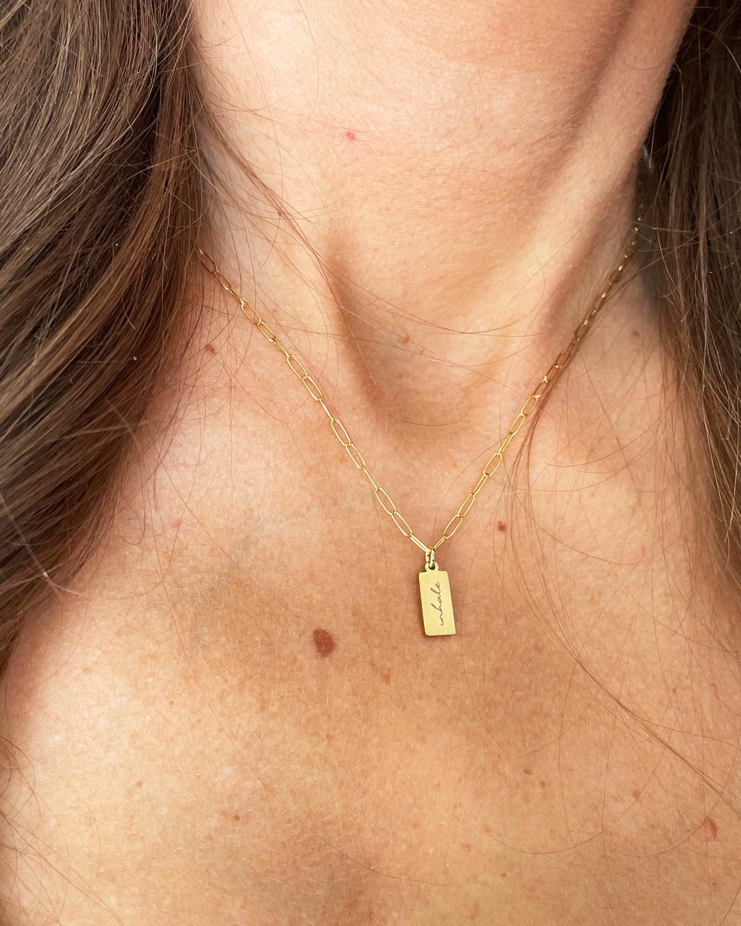 Inhale/Exhale Necklace (Gold)