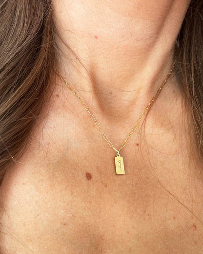 Inhale/Exhale Necklace (Gold)