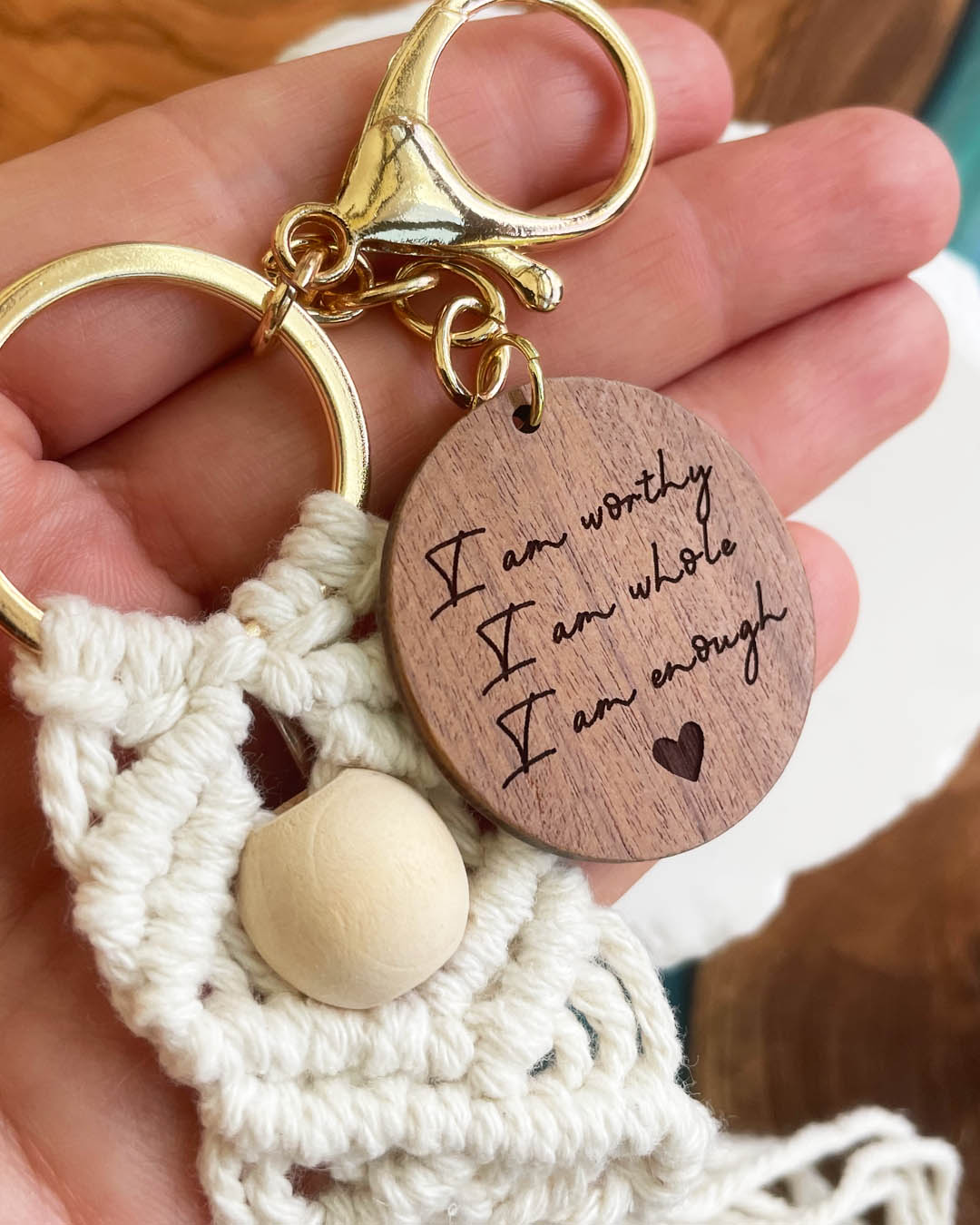 Affirmation Tassel Keychain