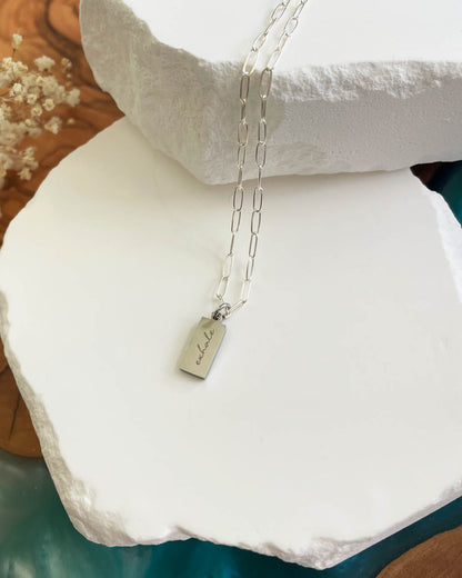 Inhale/Exhale Necklace (Silver)