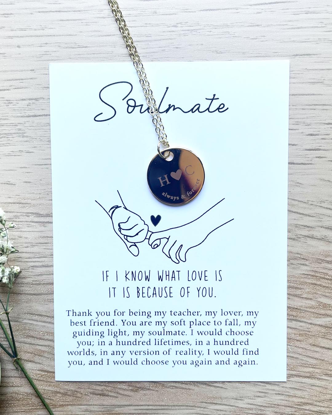 Personalized SoulMate Initials Necklace