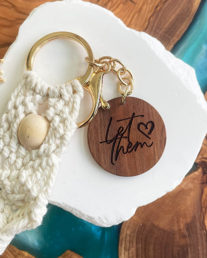 Let Them Tassel Keychain