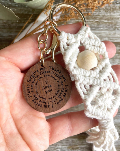 Ho'oponopono Prayer Keychain