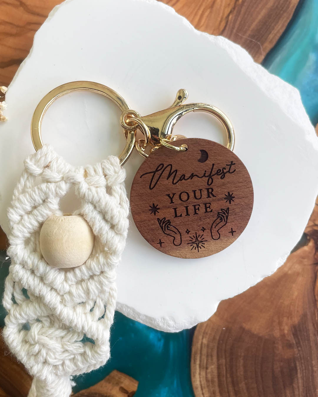 Manifest Your Life Tassel Keychain