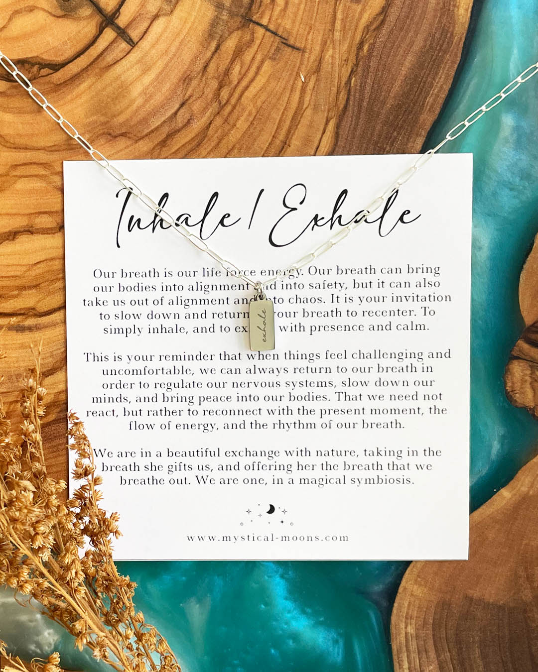 Inhale/Exhale Necklace (Silver)