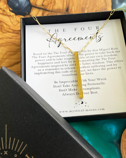 The Four Agreements Necklace | Gold (Women)