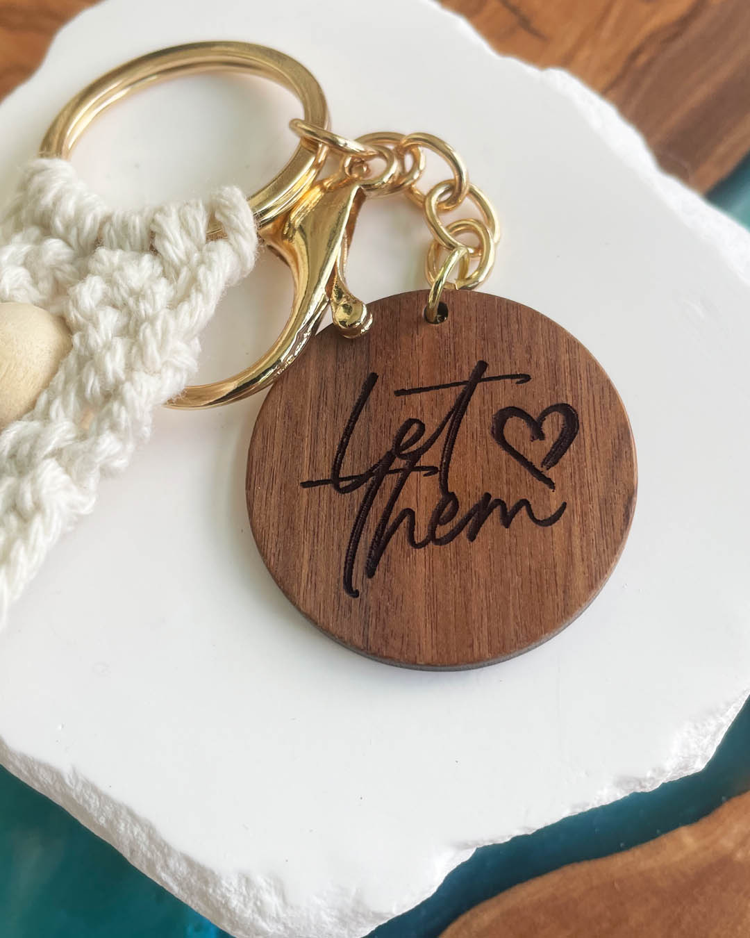 Let Them Tassel Keychain