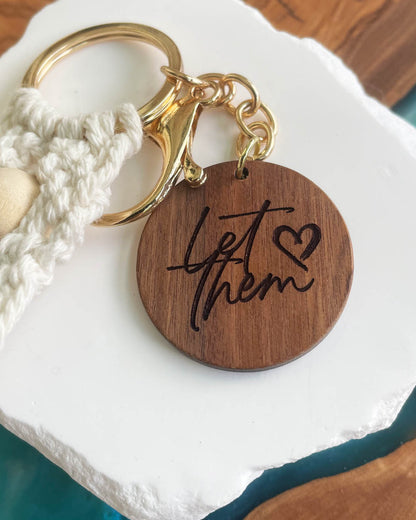 Let Them Tassel Keychain