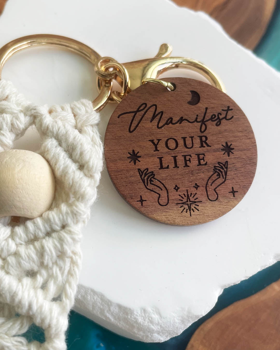 Manifest Your Life Tassel Keychain