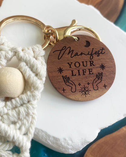 Manifest Your Life Tassel Keychain
