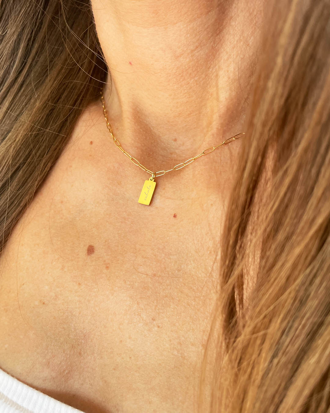 Inhale/Exhale Necklace (Gold)