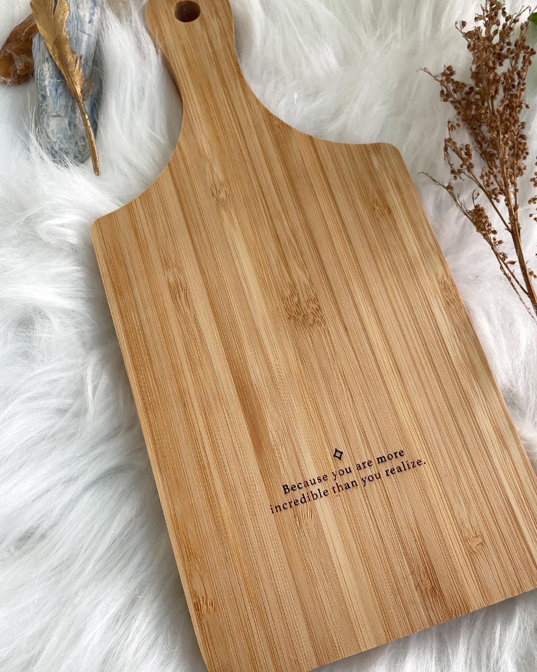 Self Love Charcuterie Bamboo Board w/Handle