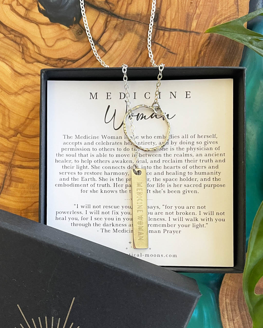 Medicine Woman - Ancient Healer Y Necklace Small Ring (Silver)