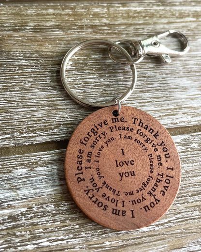 Ho'oponopono Prayer Keychain