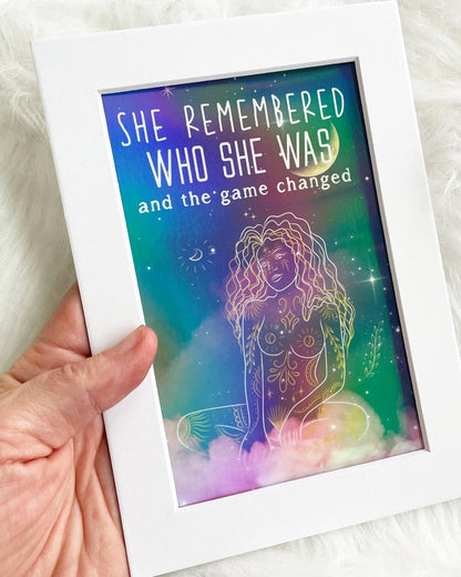 She Remembered Art Print