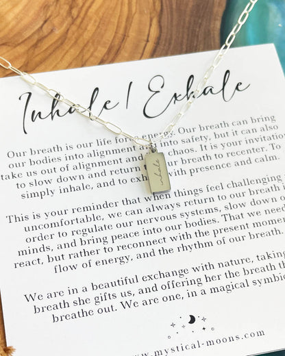 Inhale/Exhale Necklace (Silver)
