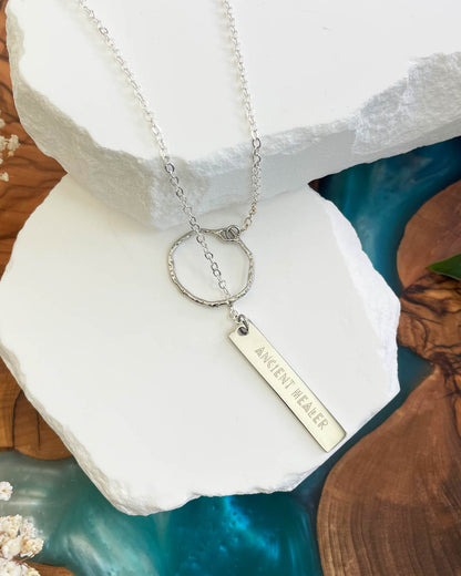 Medicine Woman - Ancient Healer Y Necklace Small Ring (Silver)