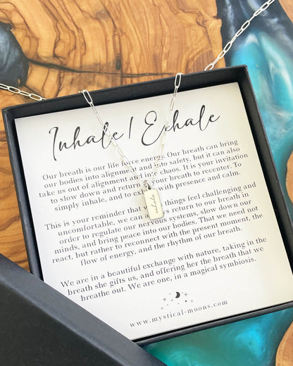 Inhale/Exhale Necklace (Silver)