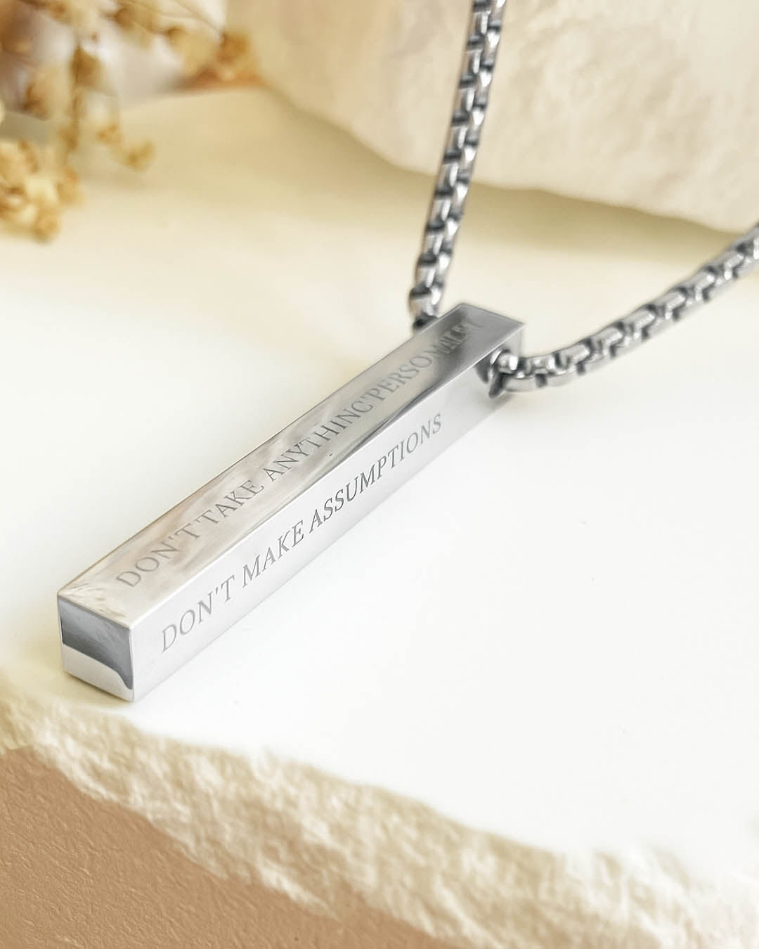 The Four Agreements Necklace | Silver (Men)