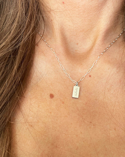 Inhale/Exhale Necklace (Silver)