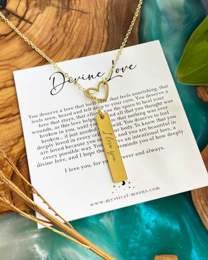 Divine Love Y Necklace (Gold)