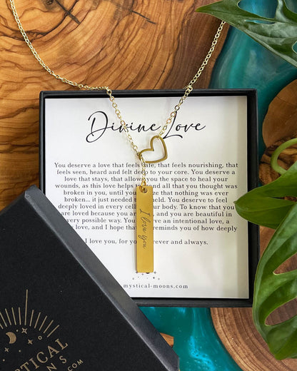 Divine Love Y Necklace (Gold)